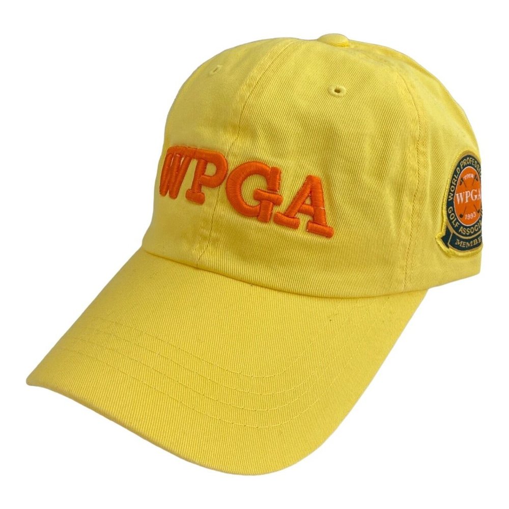 Vintage 1993 WPGA Golf Hat 10th Anniversary Adjustable Strapback Yellow Cap NOS